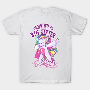 Unicorn Big Sister 2021 announcing pregnancy T-Shirt